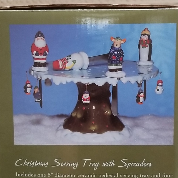 Christmas Serving Tray with Spreaders - Picture 3 of 8